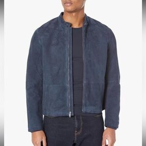 John Varvatos Reede Racer Suede Jacket
